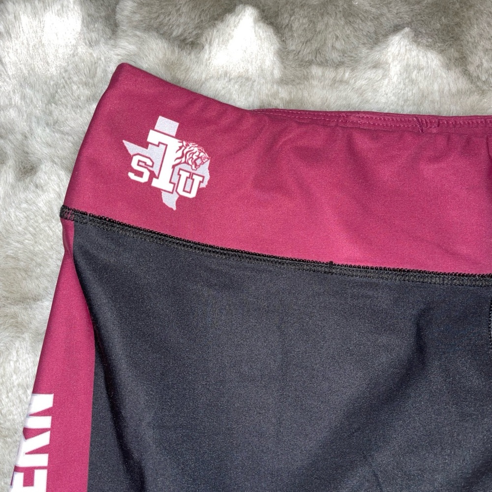 Vive La Fete Texas Southern University TSU Biker Shorts Maroon Black XL-0690 - Picture 3 of 6